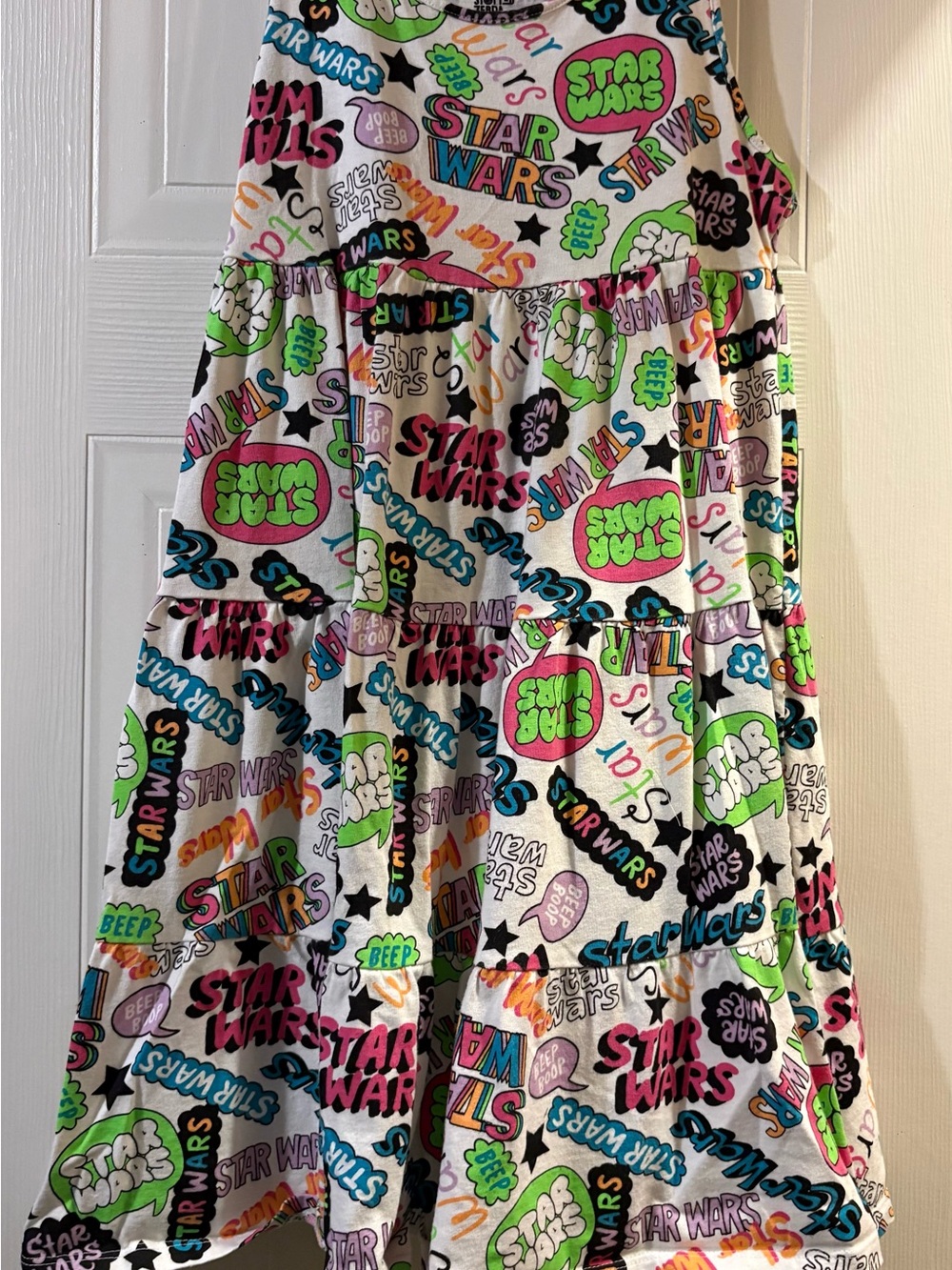 Star Wars Girls' Multicolor Graphic Tiered Dress